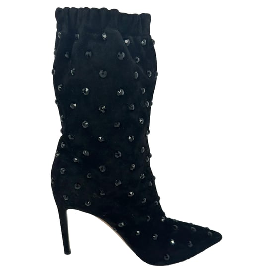 Valentino Rockstud Stiefel aus schwarzem Wildleder - Image 1