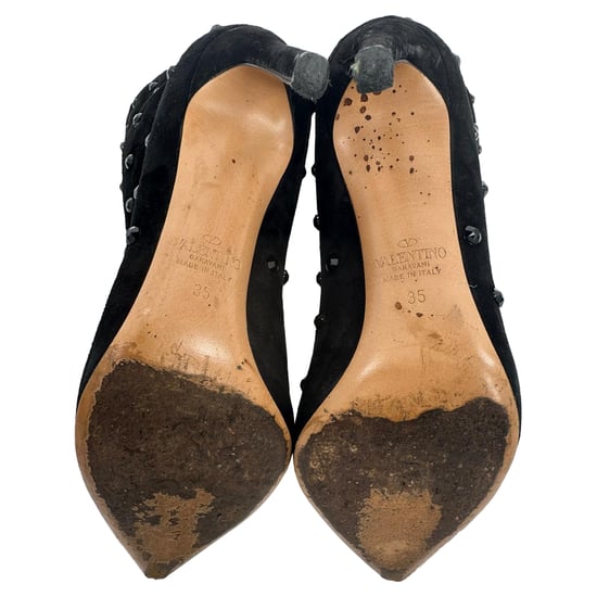 Valentino Rockstud Stiefel aus schwarzem Wildleder - Image 6