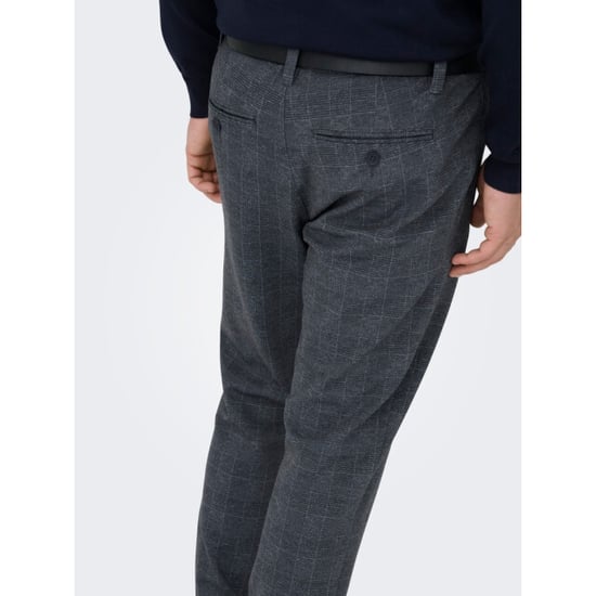 Pantalon à carreaux Mark - Bleu foncé - Image 3