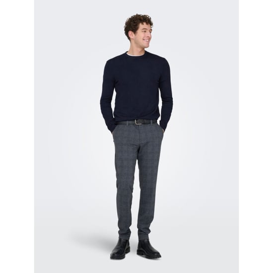 Pantalon à carreaux Mark - Bleu foncé - Image 5