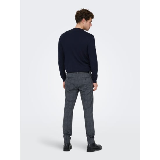 Pantalon à carreaux Mark - Bleu foncé - Image 6