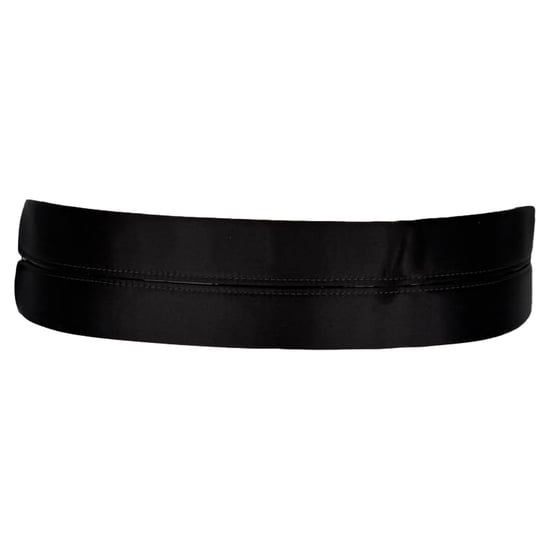 Lanvin Breiter Taillengürtel aus schwarzem Satin - Image 1