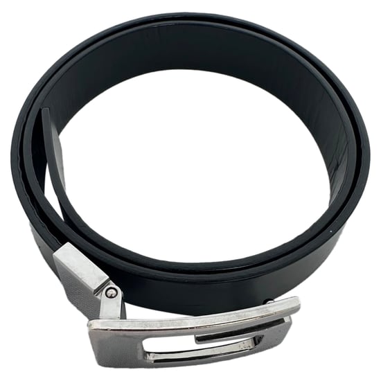 Gucci G Silberfarbene Logo-Schnalle Gürtel aus schwarzem Leder - Image 2