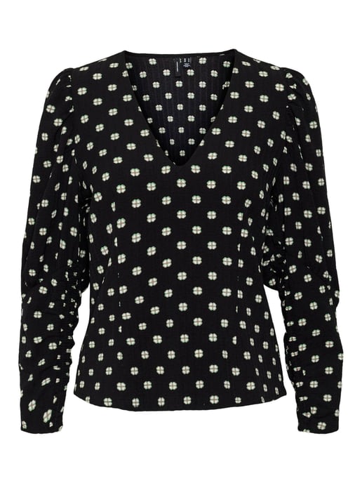 GBVERO MODA blouse met stippen zwart - Image 1