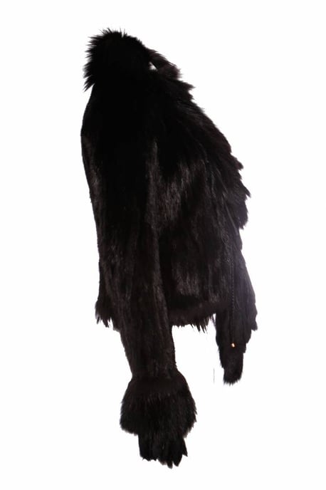 Roberto Cavalli, schwarzer Nerzmantel - Image 2