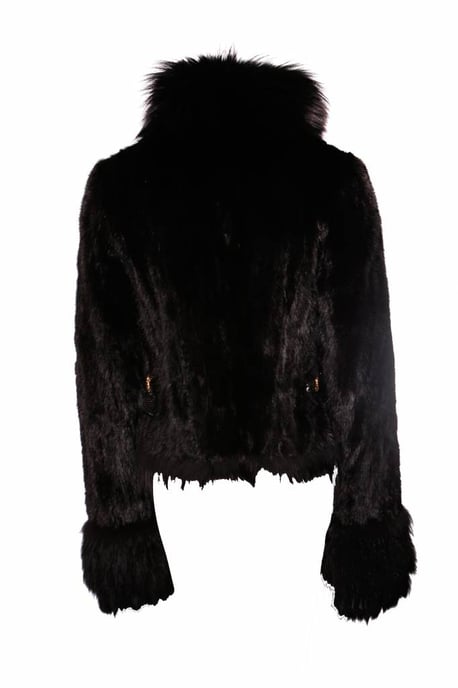 Roberto Cavalli, schwarzer Nerzmantel - Image 3