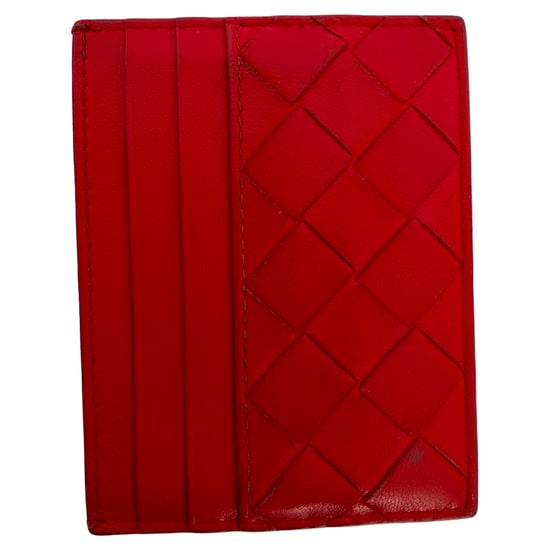 Bottega Veneta Intrecciato Kartenhalter aus rotem Leder - Image 2