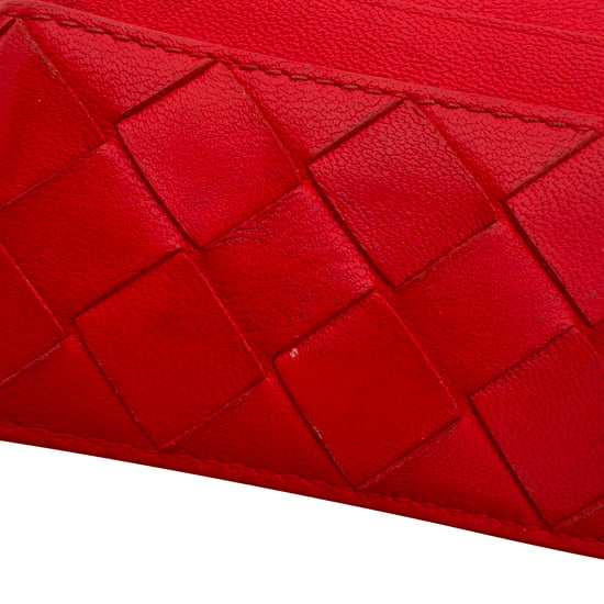 Bottega Veneta Intrecciato Kartenhalter aus rotem Leder - Image 3