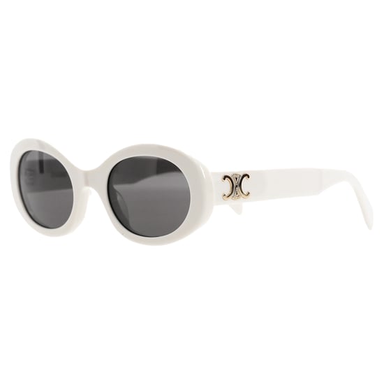 Celine Triomphe CL40194U Oval-Sonnenbrille aus weißem Acetat - Image 2