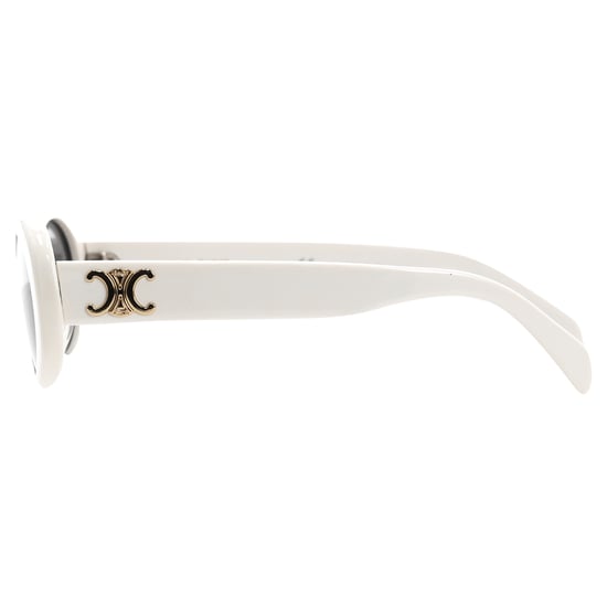 Celine Triomphe CL40194U Oval-Sonnenbrille aus weißem Acetat - Image 3