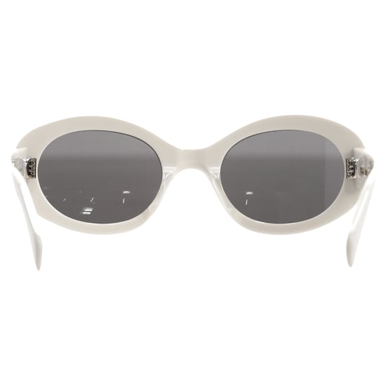 Celine Triomphe CL40194U Oval-Sonnenbrille aus weißem Acetat - Image 4