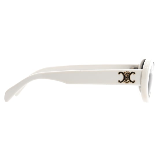 Celine Triomphe CL40194U Oval-Sonnenbrille aus weißem Acetat - Image 5