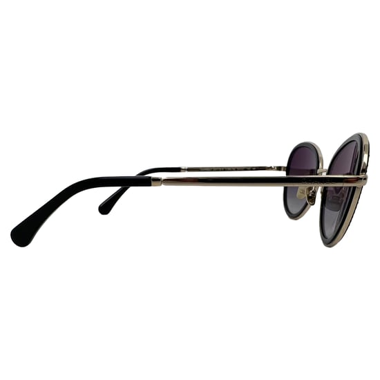Chanel Gradient-Kristall-Rundbrille aus schwarzem Metall - Image 5