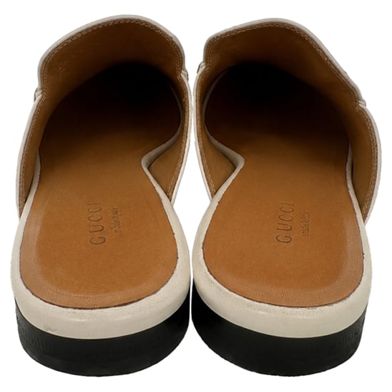 Gucci Horsebit Akzent Pantoletten aus weißem Leder - Image 5