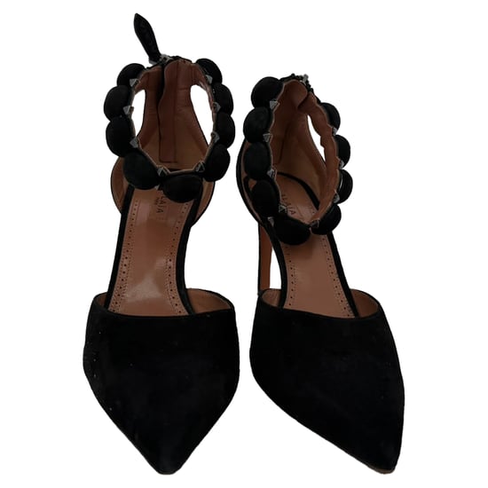Alaïa Bombe 90 Sandalen aus schwarzem Wildleder - Image 2