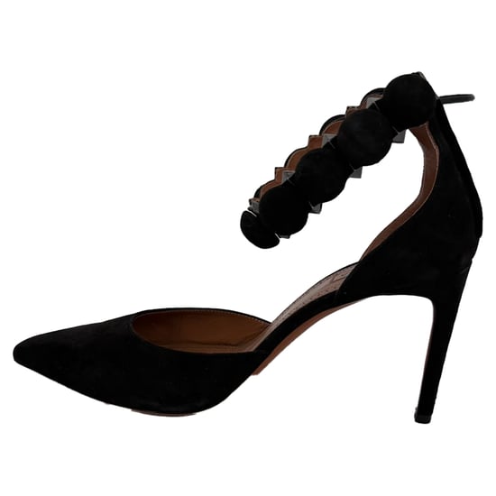 Alaïa Bombe 90 Sandalen aus schwarzem Wildleder - Image 5