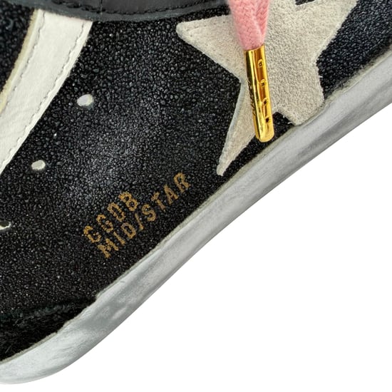 Golden Goose Mid-Star High-Top Sneaker aus schwarzem Wildleder - Image 6