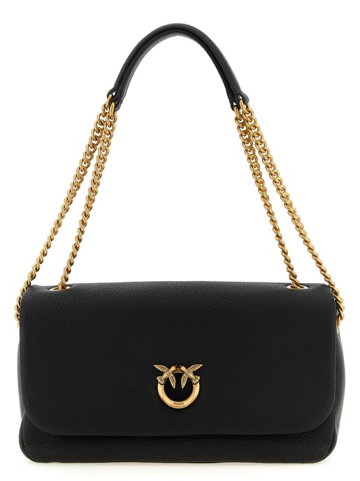 PINKO schwarze Lammleder Schultertasche - Image 1