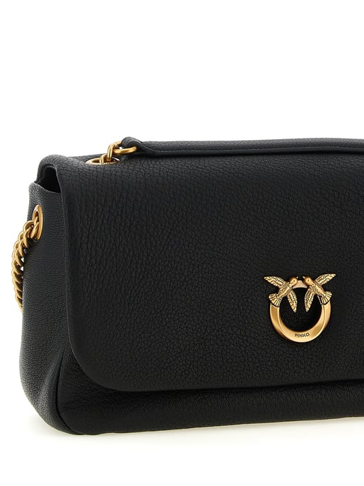 PINKO schwarze Lammleder Schultertasche - Image 3