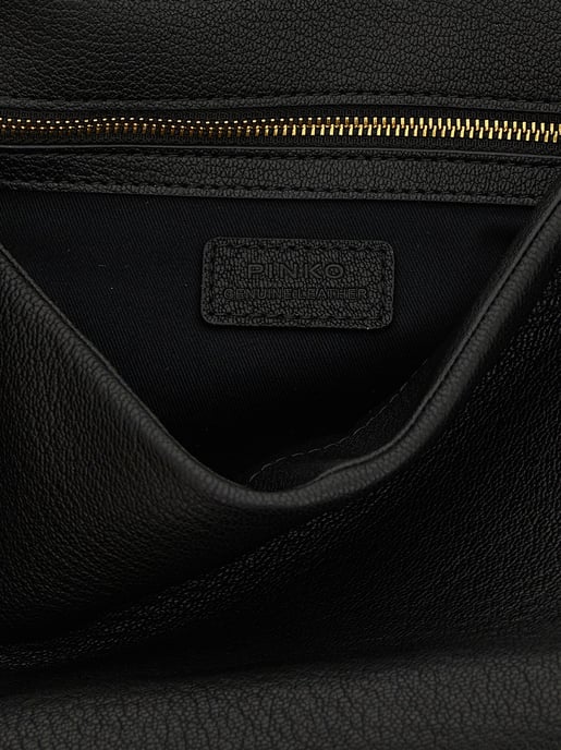 PINKO schwarze Lammleder Schultertasche - Image 4