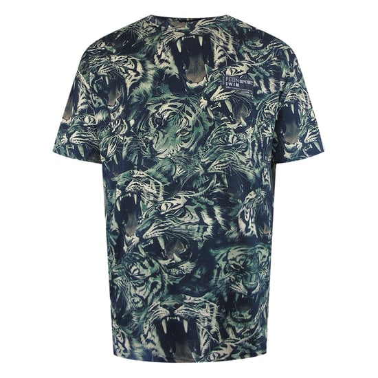 Kurzarm-T-Shirt in Marineblau - Image 1