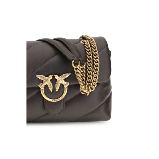 PINKO Schultertasche aus braunem Kalbsleder Bos Taurus - Image 4
