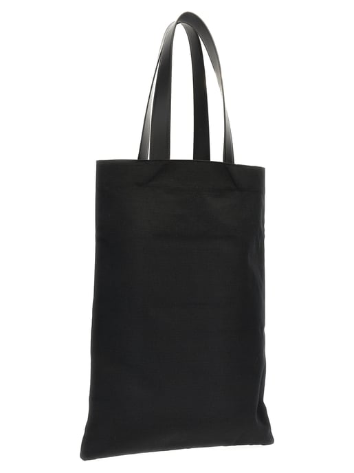 Jil Sander Schwarze Baumwoll-Shopper-Tasche - Image 2