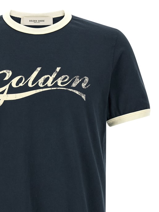 Golden Goose Blaues Baumwoll-T-Shirt - Image 3