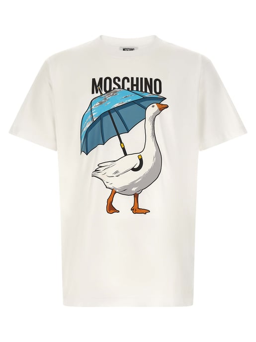 Moschino Weißes Baumwoll-T-Shirt - Image 1