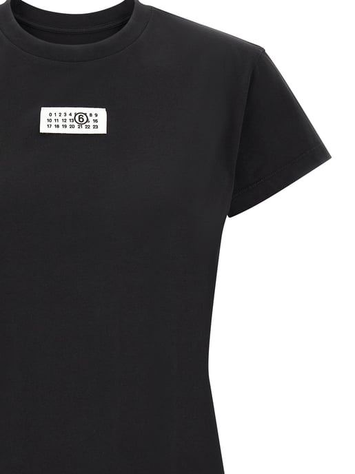 MM6 Maison Margiela Schwarzes Baumwoll-T-Shirt - Image 3