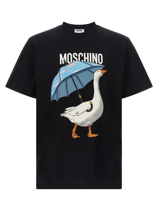 Moschino Schwarzes Baumwoll-T-Shirt - Image 1