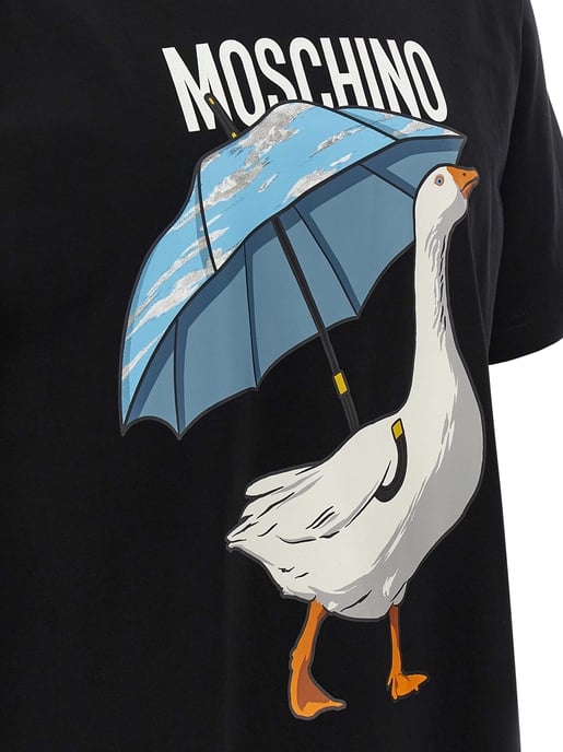 Moschino Schwarzes Baumwoll-T-Shirt - Image 4