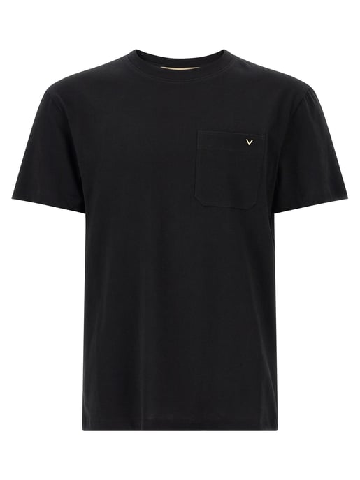 Valentino Garavani Schwarzes Baumwoll-T-Shirt - Image 1