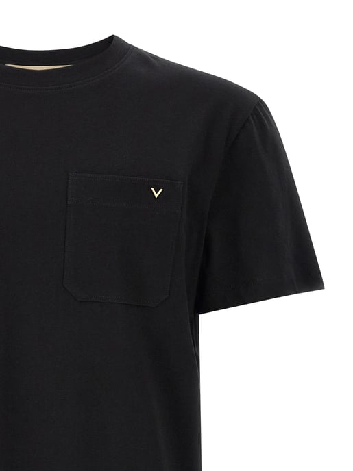 Valentino Garavani Schwarzes Baumwoll-T-Shirt - Image 3