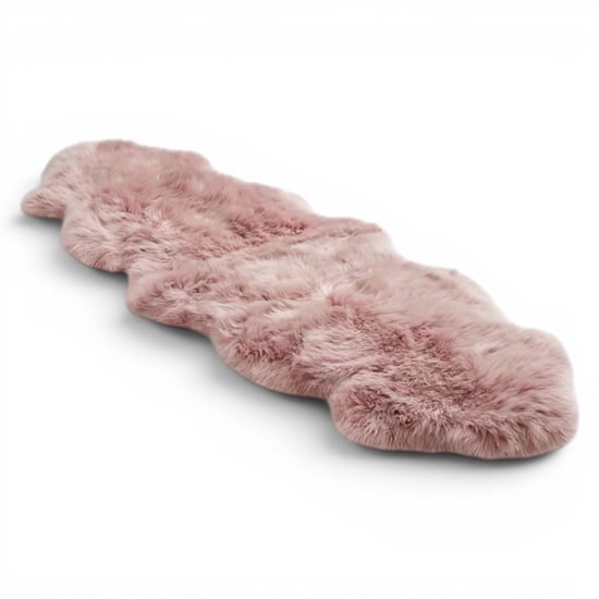 Echter Schaffell Rosa Pink Doppel Natürlicher, flauschiger seidiger, weicher echter Wollteppich - Image 2