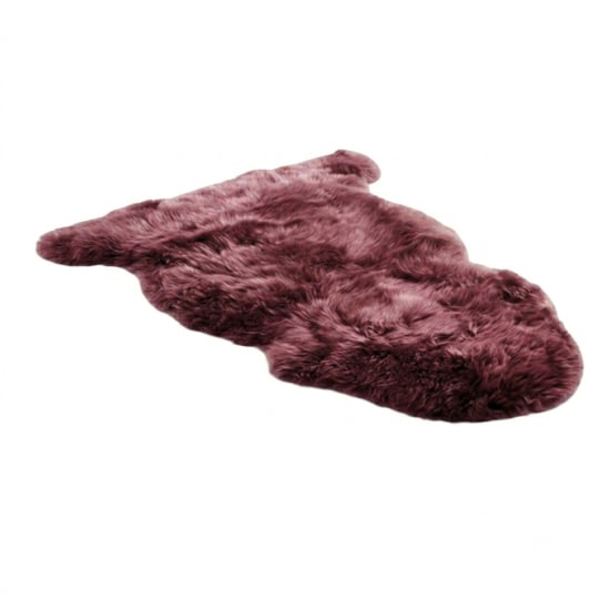Echter burgunderroter Schaffell, natürlicher, seidiger, weicher, flauschiger echter Wollteppich - Image 2