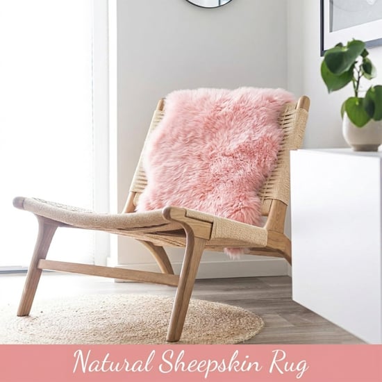 Echter Schaffell Rosa Pink Doppel Natürlicher, flauschiger seidiger, weicher echter Wollteppich - Image 3