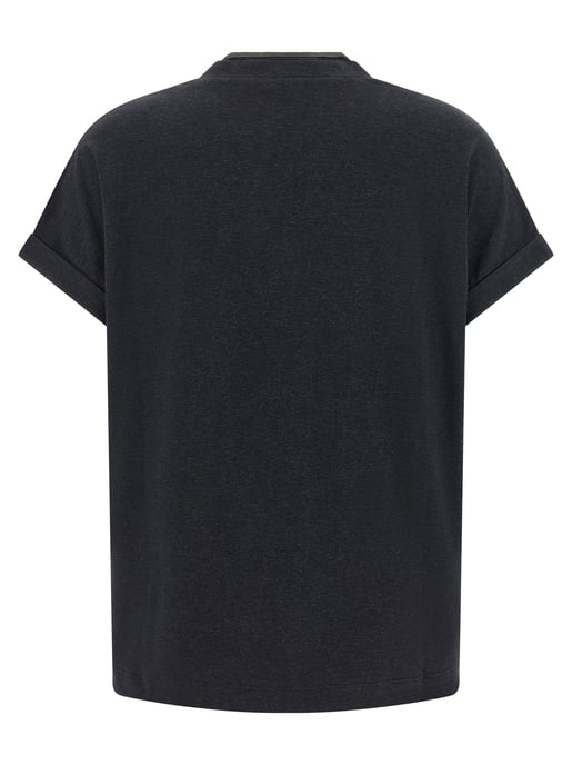 Brunello Cucinelli Graues Baumwoll-T-Shirt - Image 2