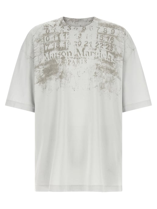 Maison Margiela Graues Baumwoll-T-Shirt - Image 1
