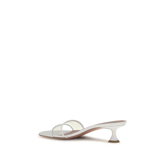 Amina Muaddi Weiße PVC-Sandalen - Image 3