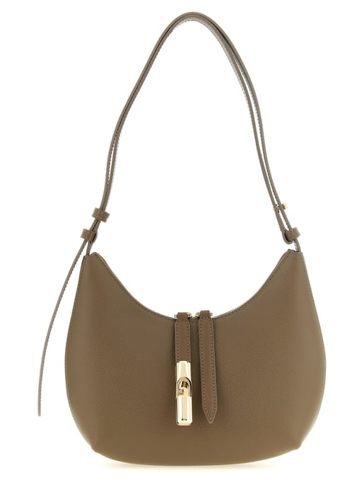 Furla Beige Kalbsleder Schultertasche - Image 1
