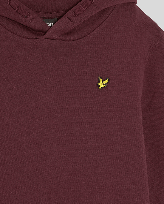 Lyle & Scott Jungen Brush Back Hoodie - Burgunderrot - Image 3