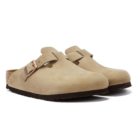Birkenstock Boston Wachsleder Schmal Tabacco Braun Clogs - Image 1