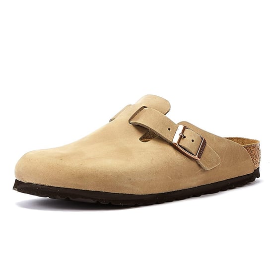 Birkenstock Boston Wachsleder Schmal Tabacco Braun Clogs - Image 3