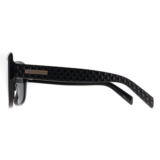 Karen Millen KM5060 001 Sonnenbrille in Schwarz-Rauchgrau - Image 4