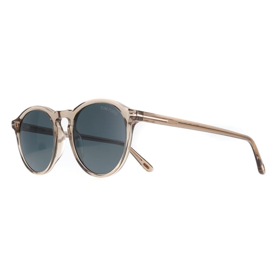 Tom Ford Aurele FT0904 57V Sonnenbrille in glänzendem Beige und Blau - Image 3