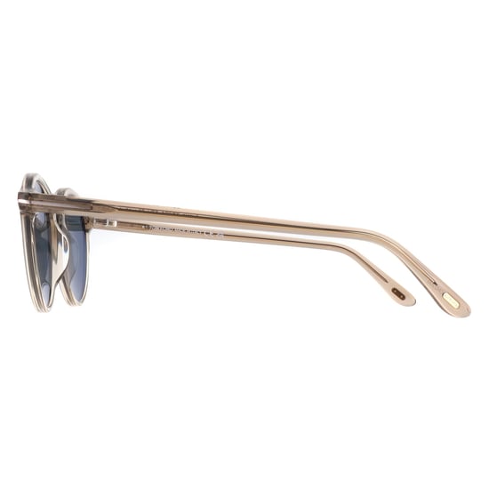 Tom Ford Aurele FT0904 57V Sonnenbrille in glänzendem Beige und Blau - Image 4