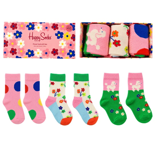 Happy Socks 3er-Pack Multicolor Blumen Geschenkset - Image 1