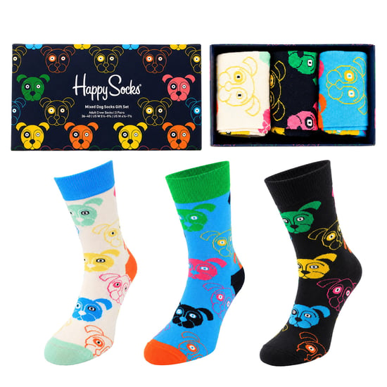 Happy Socks 3er-Pack Bunte Mischfarben Hundeset - Image 1
