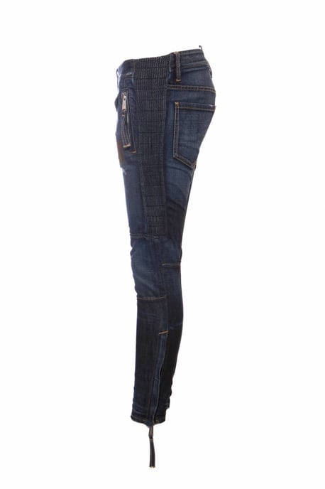 Dsquared2 blaue Patchwork-Bikerjeans. - Kopie - Image 2